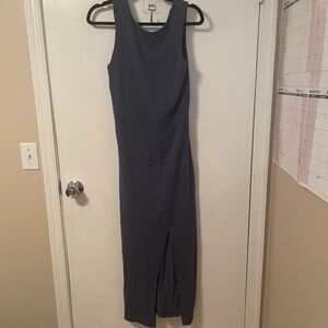 Pact Sleeveless Blue Dress, key hole back